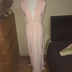 Missguided Pale Pink side Slit dress